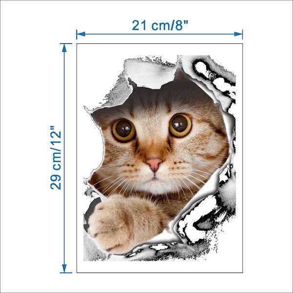2 stycken (Le chat) toalettdekal PVC matt