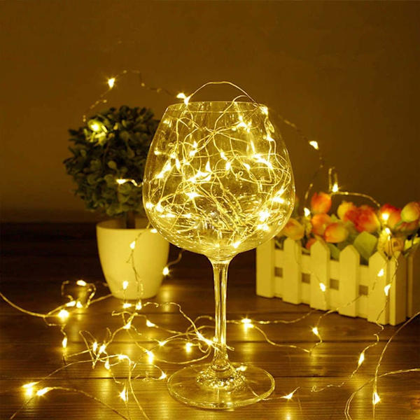 6-pack Fe-ljus, 20 LED-stjärnljus CR2032-batterier ingår Dekorativ Twinkle String