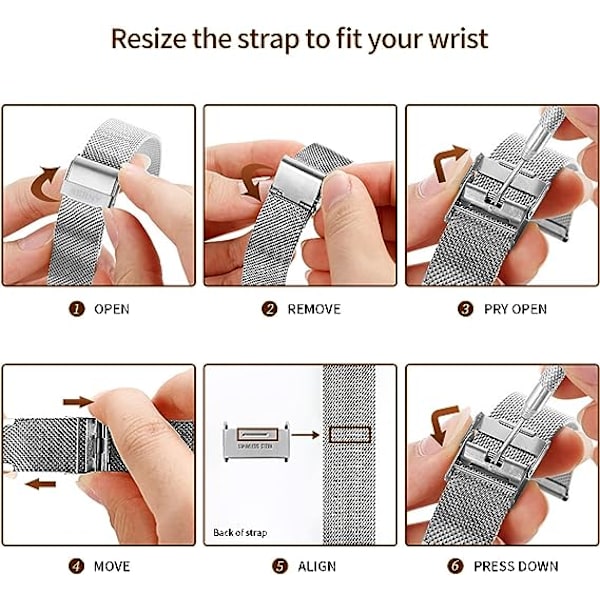 Snabbspänne Mesh-armband i rostfritt stål Milanese Mesh