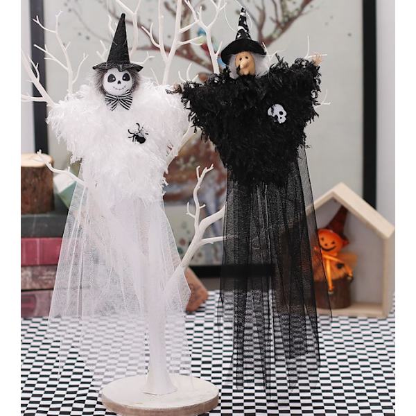 Halloween-juhlatilan järjestelytarvikkeet, velhovalkoinen aaveen esipiha s