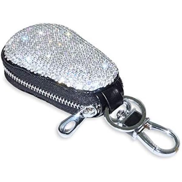Nyckelringsfodral i Premium Läder, 13x5.5x13cm, Mynthållare med Blixtlås, Fjärrkontrollspåse