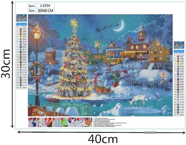 5D Diamantmaleri 30x40cm Juledekorasjon 8