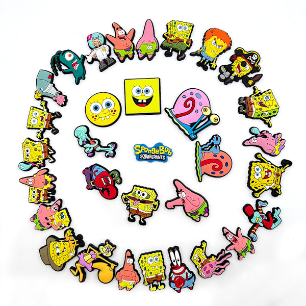 32 st olika modeller Spongebob-serien PVC-tofflor Blomstersko