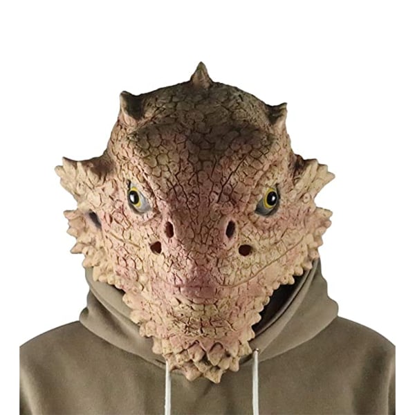 Halloween Desert Spiny Lizard Mask Animal Head Mask Voksen Halloween Kostyme