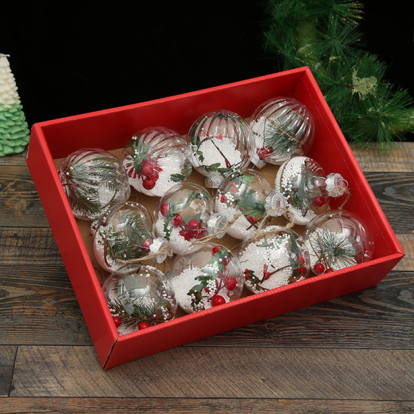 Christmas Transparent Balls,10 Pieces Transparent Fillable,,Weddi