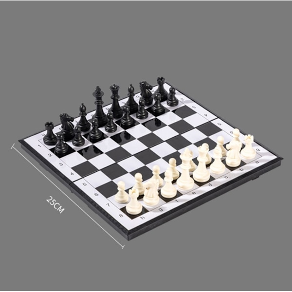 Schackspel Brädspel, Resor Magnetisk Bärbar Fällbar Schackpjäser Set Traditionella Strategispel G