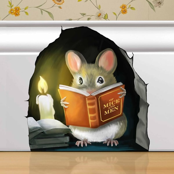 (Musläsandet Bok) Musläsandet Bok, Väggdekor Sticker Dekal, Barnrum, Klassrum, Hem, Sovrum, Bokhylla, Bokälskare