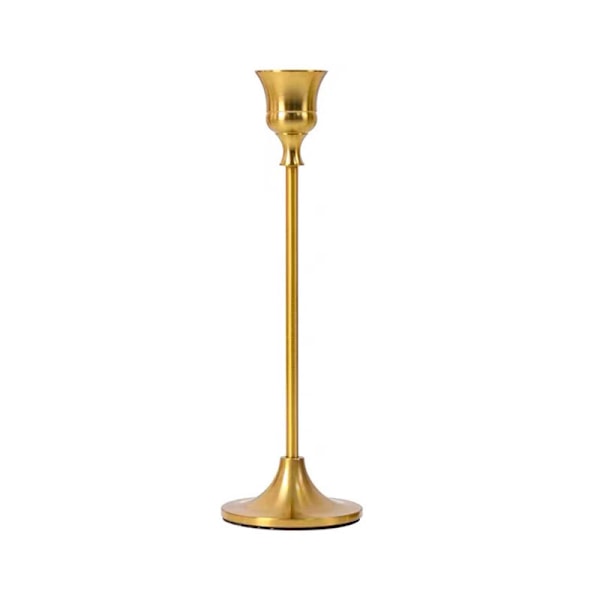 Metallljusstake i vintagestil, barock ljusstake för bröllop, speciella evenemang, fester (6,6x22cm)