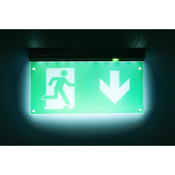 Permanent LED nødbelysning（36.5x19x2.3cm） - Nødutgang