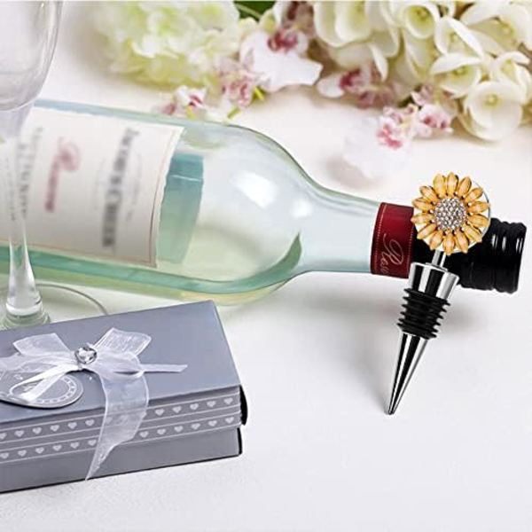 1 Pak Dekorative Vinstoppe, Delikat Diamantbesat Vinstop med Dyre- og Plantemotiver, Genanvendelig Drikkevare B