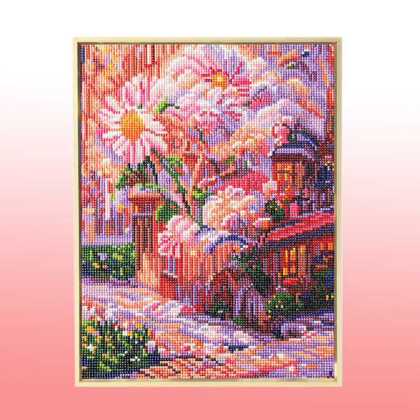30x40 cm 5D DIY Täydellinen Timanttimaalaus, Kukka täysi timantti