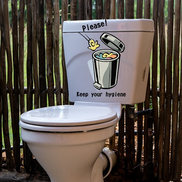 Roska-astikeksit, Hauska WC-seinätarra kylpyhuoneeseen