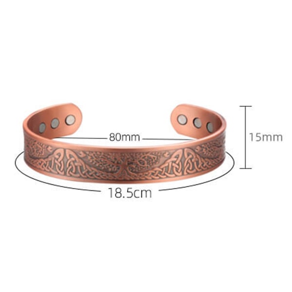 2 Pack Pure Copper Magnetic Rings Adjustable Rings for Women Men Solid Copper Magnetic Rings Finger