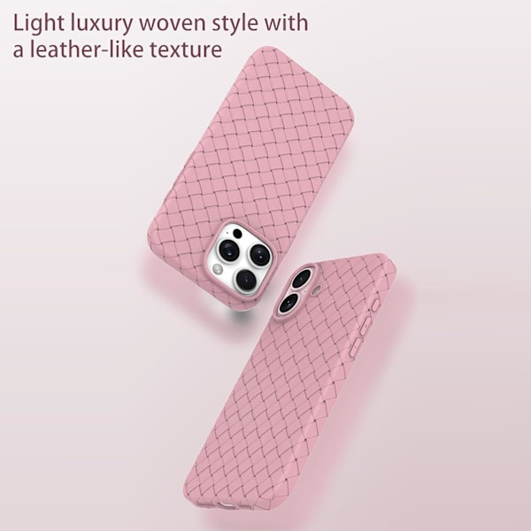 Kompatibel med iPhone 16 Pro Max Etui, Varmeavledning og Pustende, Lett og Fallsikkert med Stilig Vev