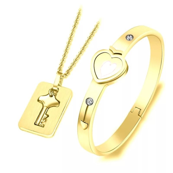 Master Collection Cuff Lock Armband Set and Key Necklace Co