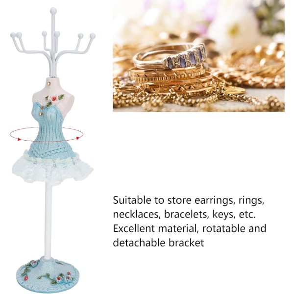 Mannequin smykkedisplay (stil 1), ørepynt halskjede ring smykkerholder displaystativ prinsesse Dres