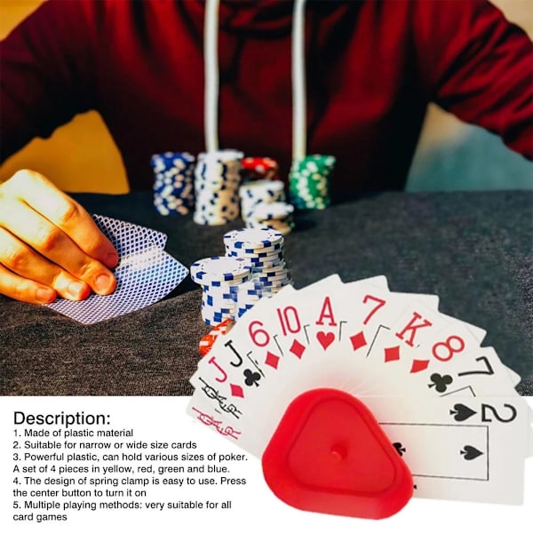4 kappaletta pokerinpidikettä muovisia pelikorttien pidikettä lasten kortti