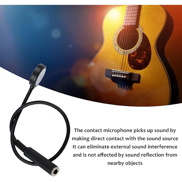 Akustisk gitarr pickup, lätt bärbar kontakt pickup,