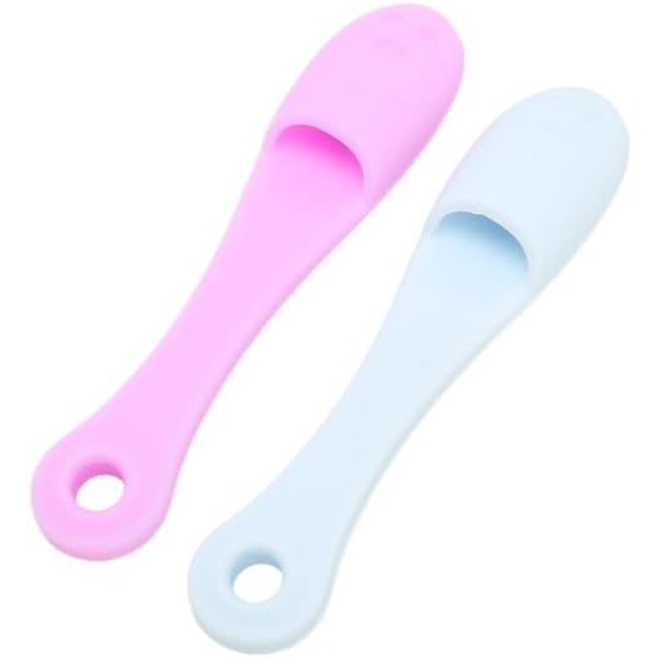 4 stk Nesebørster for pore-rensing Mini Silikon Finger Nesebørster for å fjerne svarte prikker og urenheter Ansiktsrens