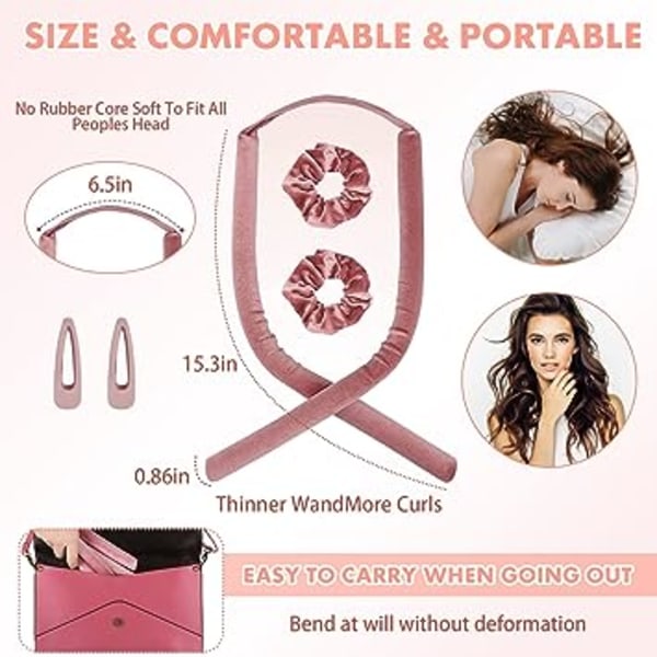 Heatless Hair Curl, Heatless Hair Curlers Velvet Heatless Hai