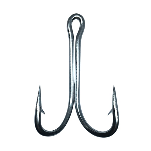 5/0 Classic Double Fishing Hooks Stainless Steel Fishing Double Hooks, 8pcs Classic Frog Hook with S