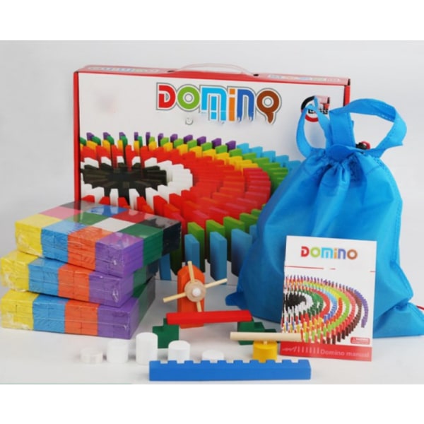 360 st Domino stenar/trä Domino Large Edition Domino Set + väska + häfte + tillbehör