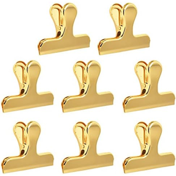 7,8x6,3cm Set med 8 Stycken Tunga Rostfria Påsar, Pappersförsegling för Kaffe, Mat, Bröd, Köks- och Hembruk