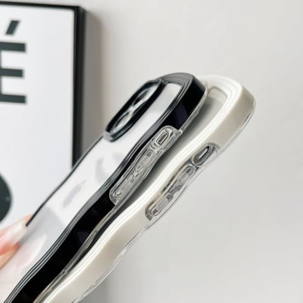 Caseative iPhone 13 Pro Max Skal, Söt Lockig Vågrörelse Ramform Stötsäker Mjuk Kompatibel med iPhone Skal (Grön, iPh