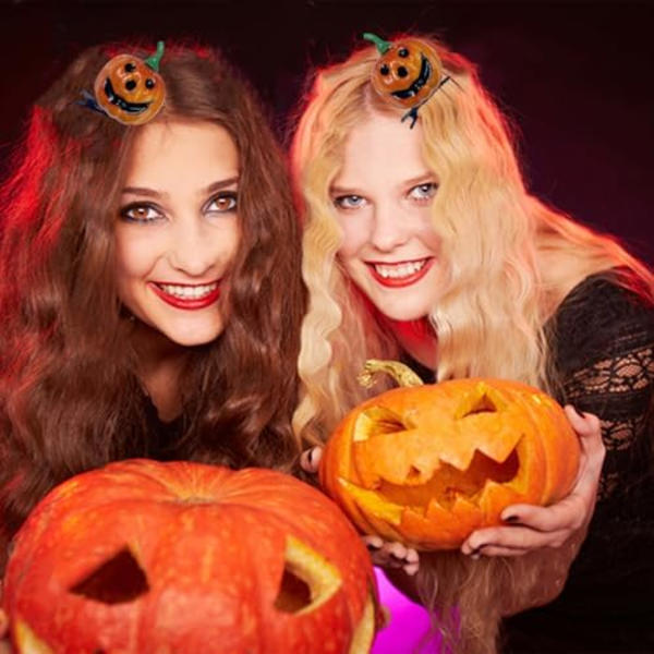 Halloween-hiuspinnit Kurpitsa-hiuspinnit Hymyilevä Kasvo söpö Halloween-hiuspinni juhla-pääasuste Hiusasusteet