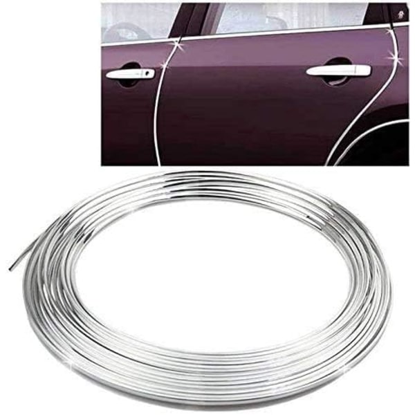 6m Silver Chrome-list för bildörr - Anti-Scratch-skydd