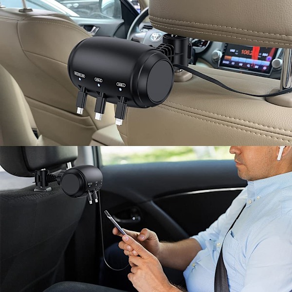 Sähköinen auton latausasema, 3-in-1 puhelinlaturi, useita USB-portteja