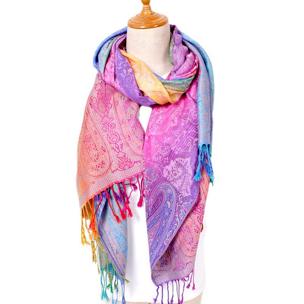 1 st Fashion Kvinnors Siden Scarf Lyxig Satin Sjal Wraps (Lila)