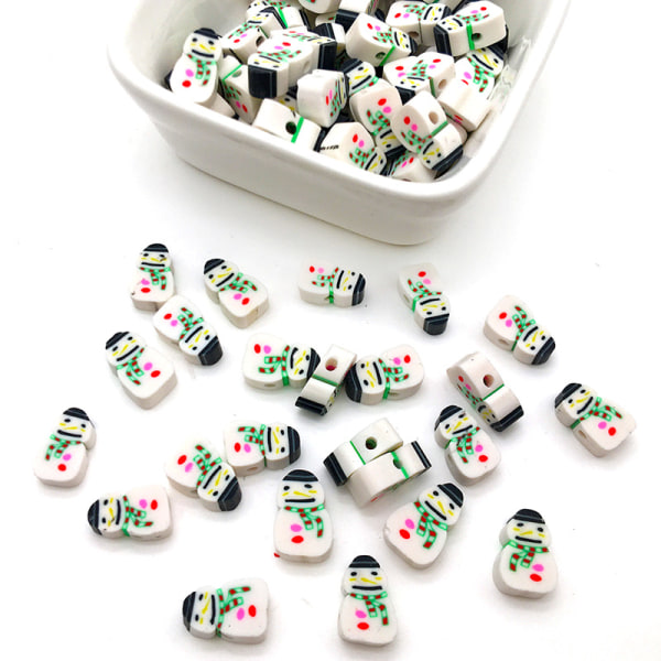 100 bløde keramiske perler blandet med frugt og tegneserieperforat