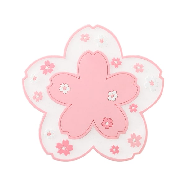 4 stk 4,5 tommers Kawaii Sakura koppunderlag, søte rosa makrame D
