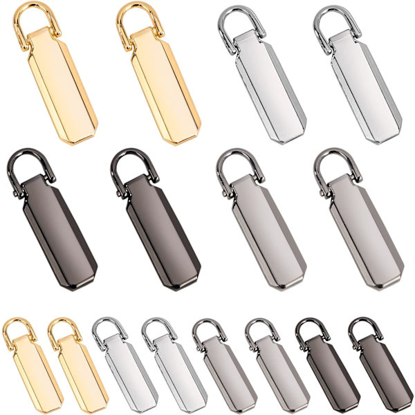 Reparationsdragkedjor, 16-pack zinklegeringsdragkedjor, dragkedjebyte dragkedjeflik för kläder, Sui