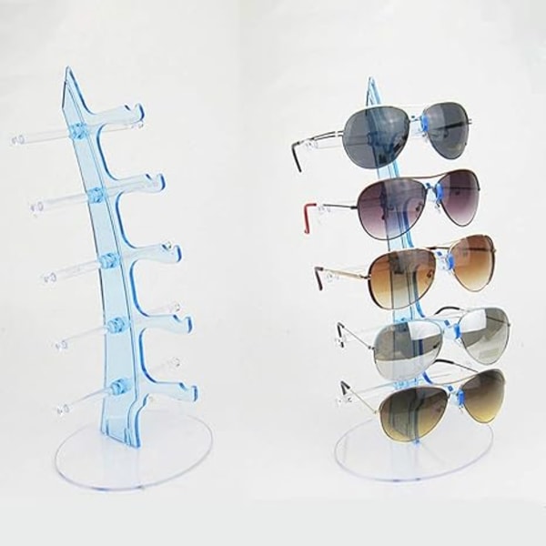 2 st glasögonhållare för 5 glasögon - 34 x 15 x 15 cm - glasögonhållare för förvaring och presentation,