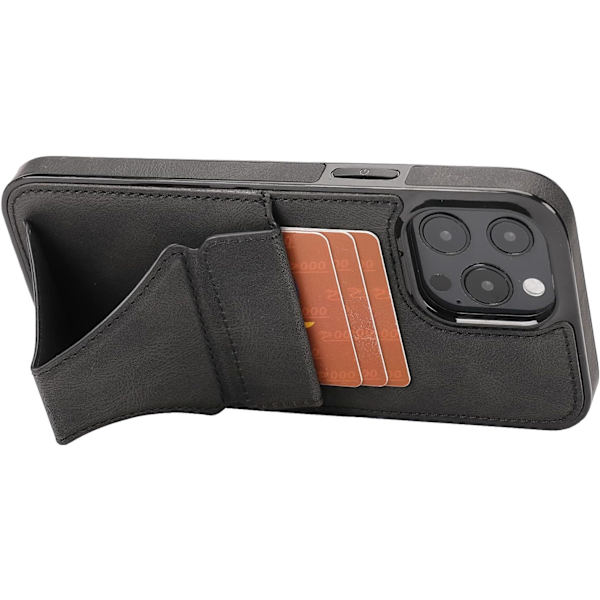 Kompatibel med iPhone 16 Pro Wallet Case med Kortlomme, Ultra Tynd Stående Støtte Premium PU Læder Kickstand Bil