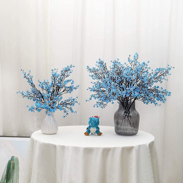 6 stk. kunstige gypsophila-blomsterbuketter i F