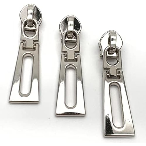 #5 Dragkedjor Silver Metall Dragkedjehuvud 25st Bulk Heavy Duty Nylon Coil Dragkedja för Väskor Sömnad