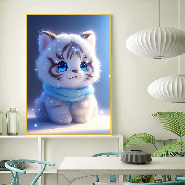 (30x40cm) 5D Diamantmålning Tiger 21