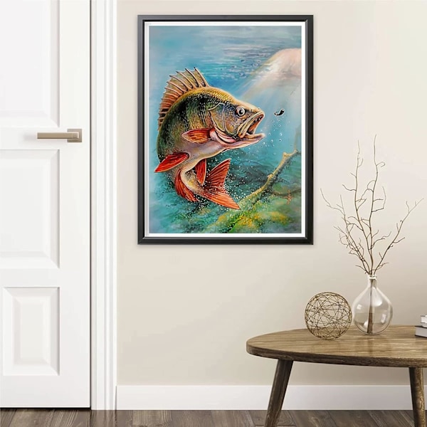 30x40cm 5D timanttimaalaus kala, DIY timanttimaalaus Anima