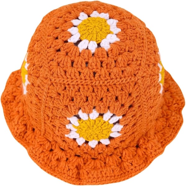 Dames Blomstret Strikket Spandhat Bredbremmet Beanies Cap