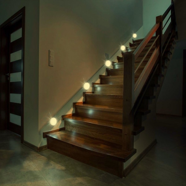 Trådlös rörelsesensor LED-ljus för garderob, trappor, hall