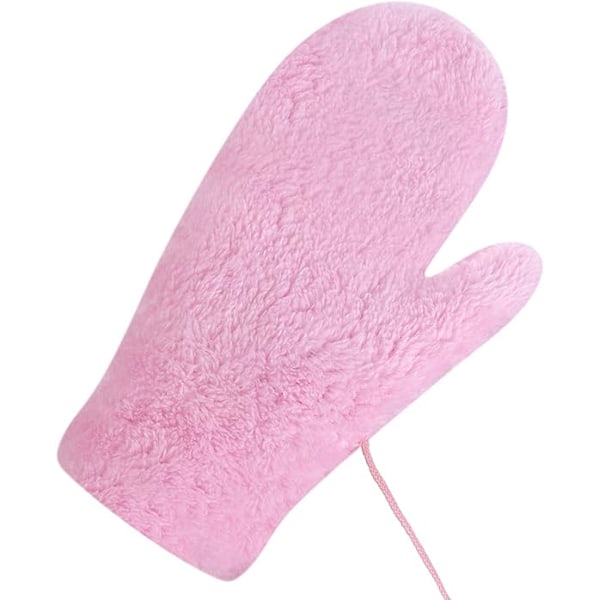 （Rosa）Stickade handskar Tjocka vantar Vinteruppvärmda vantar Full