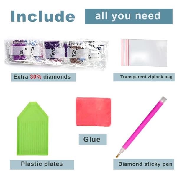 Diamantmålning Korsstygnsbroderi Kit för Barn 5D Full Dia