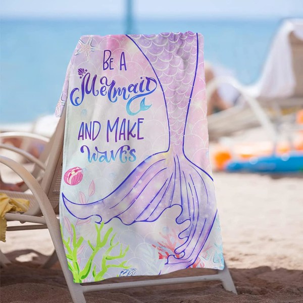 Polyester strandhåndkle for kvinner 70x140 cm strandhåndkle for barn jente