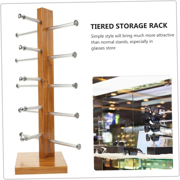 Briller displaystativ briller stativ tre displaystativ utstillingshylle display H30cm