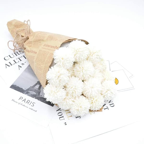 10 stk. kunstige blomster Chrysanthemum kugle blomsterbuket P