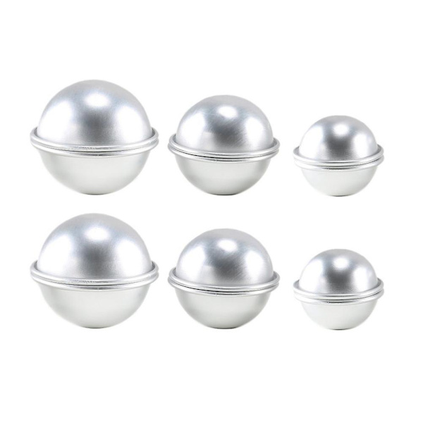 6 stk DIY Badebombeform Kule Runde Ballformer Verktøy Tilbehør