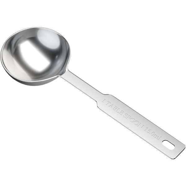 1 ss (15 ml) Enkelt Måleskje, Individuelle Skjeer i Rustfritt Stål, Måleskjeer med Langt Håndtak Kun 1 STK